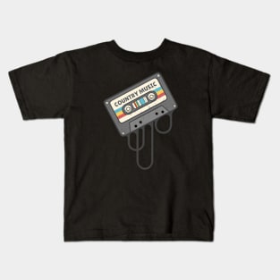 Country Music  - Cassette Retro Kids T-Shirt